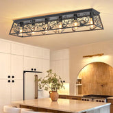 Decorative ceiling light fixture in a modern kitchen